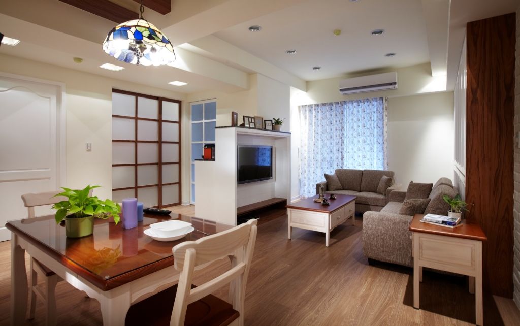 美式风格客厅整体装修效果图