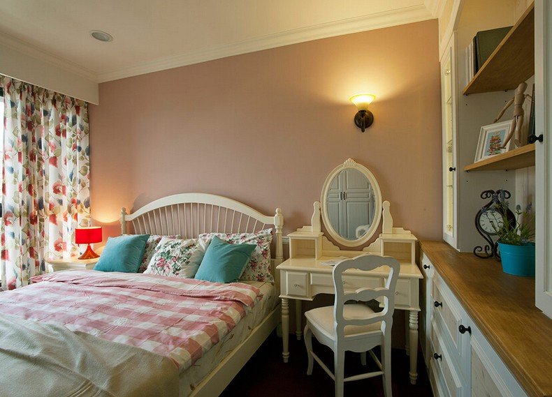 唯美韩式宜家风格卧室软装装饰图 - 效果图