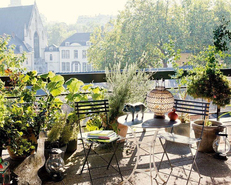 乡村田园风格设计开放式阳台布景效果图