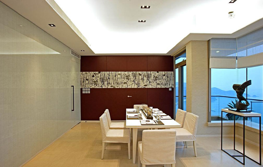 清新海景豪宅简约餐厅装修效果图