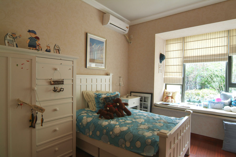 现代美式儿童房飘窗设计 - 效果图