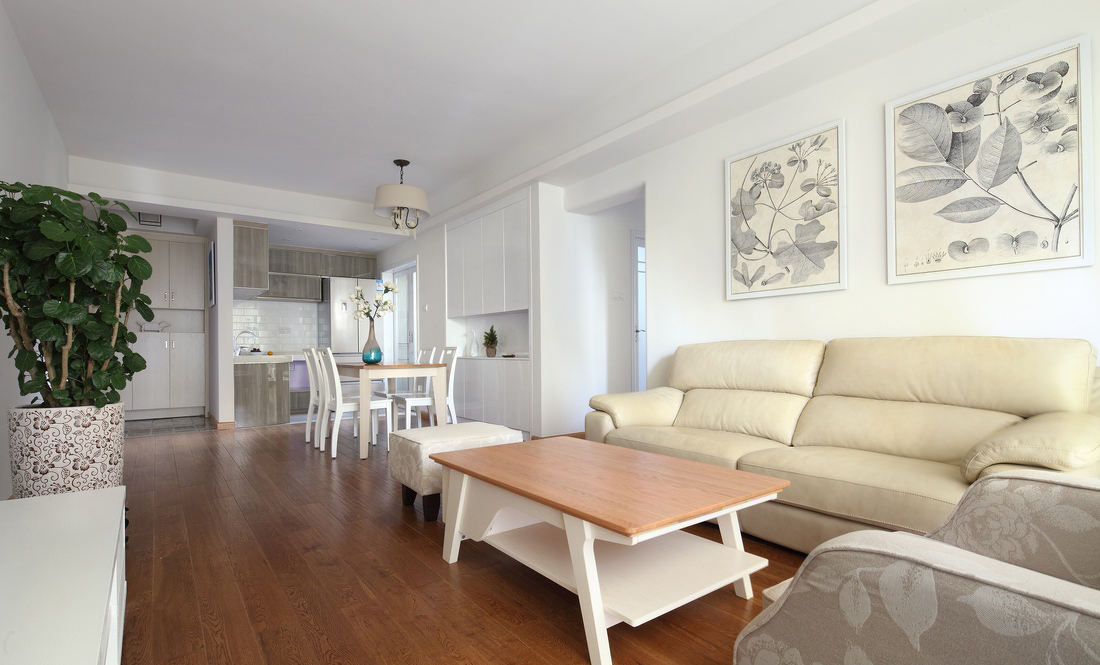 时尚简约客厅装饰画欣赏 - 效果图