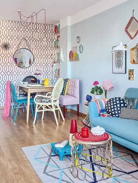 简约清新宜家混搭风格一室一厅装修效果图