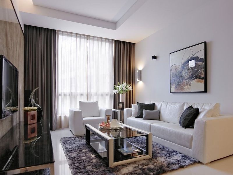 舒适现代风客厅整体效果图