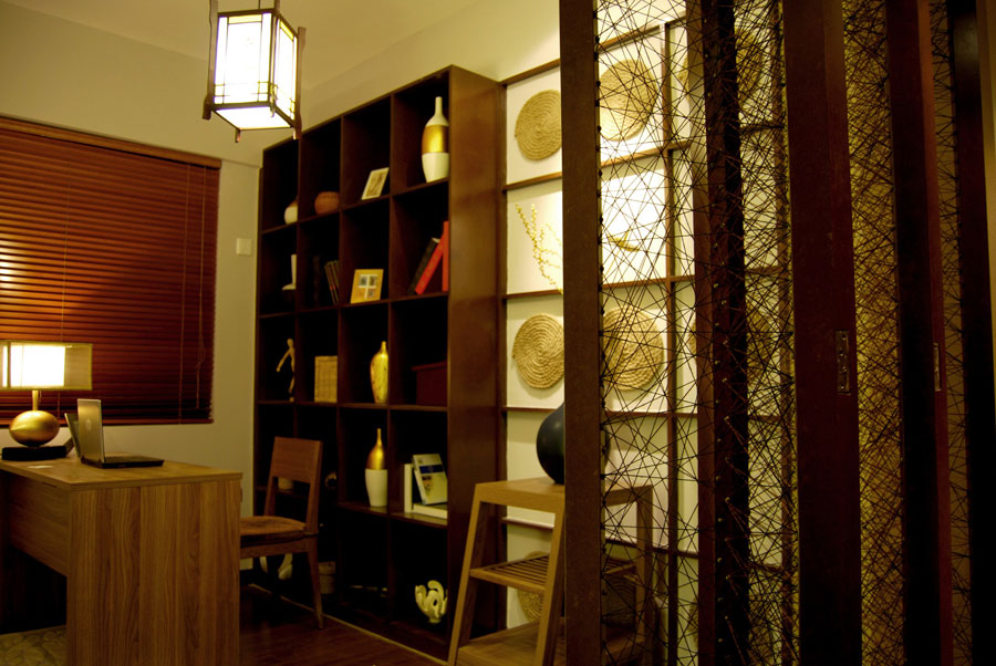 经典东南亚风格二居室书房效果图