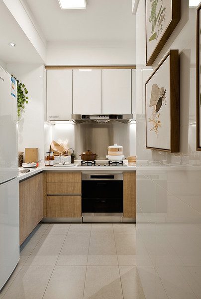 简洁自然日式木质家居厨房设计效果图