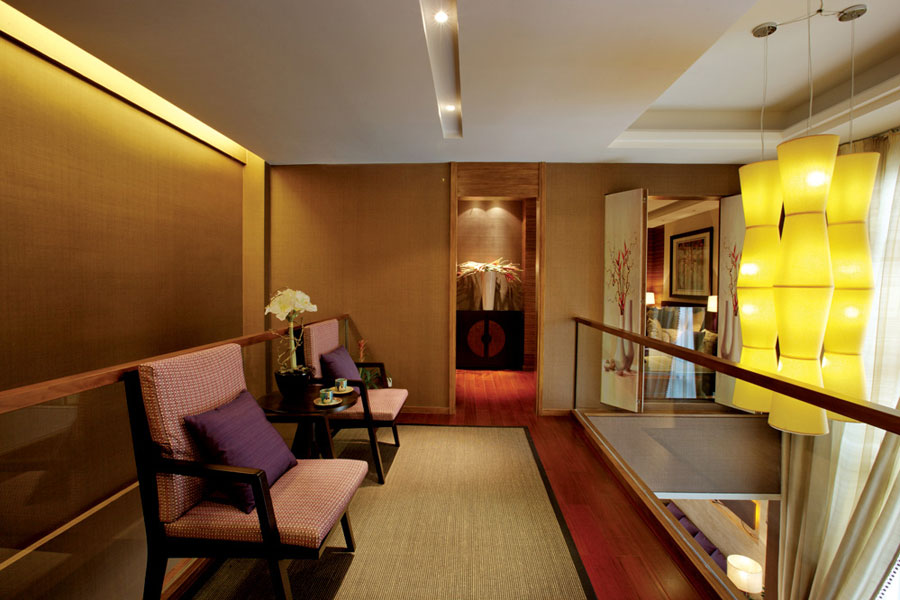 休闲简中式风格别墅阁楼隔断设计装修图 - 效果图