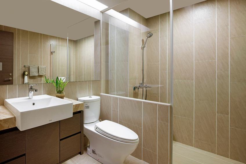 休闲美式风格 卫生间隔断设计 - 效果图