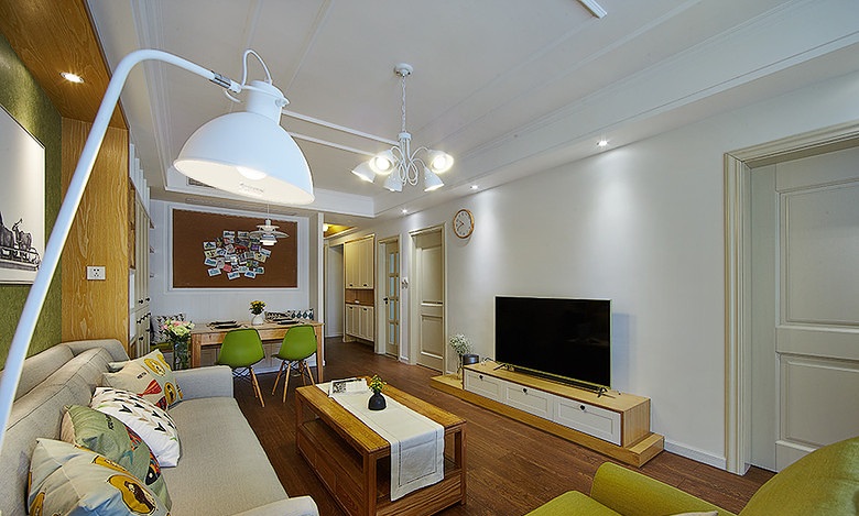 简约客餐厅创意便利贴背景墙效果图