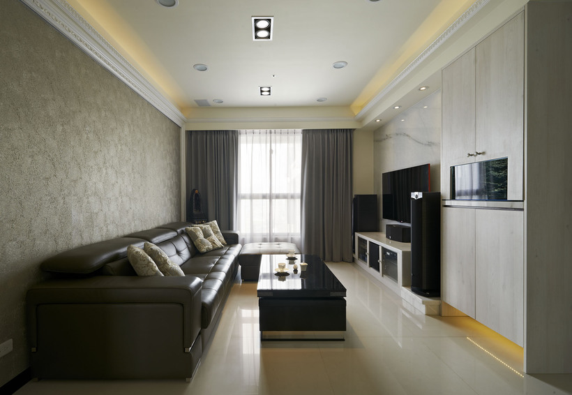 现代三居客厅精装效果图