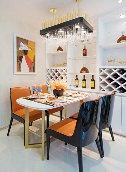 色彩明亮简约餐厅美图欣赏 - 效果图