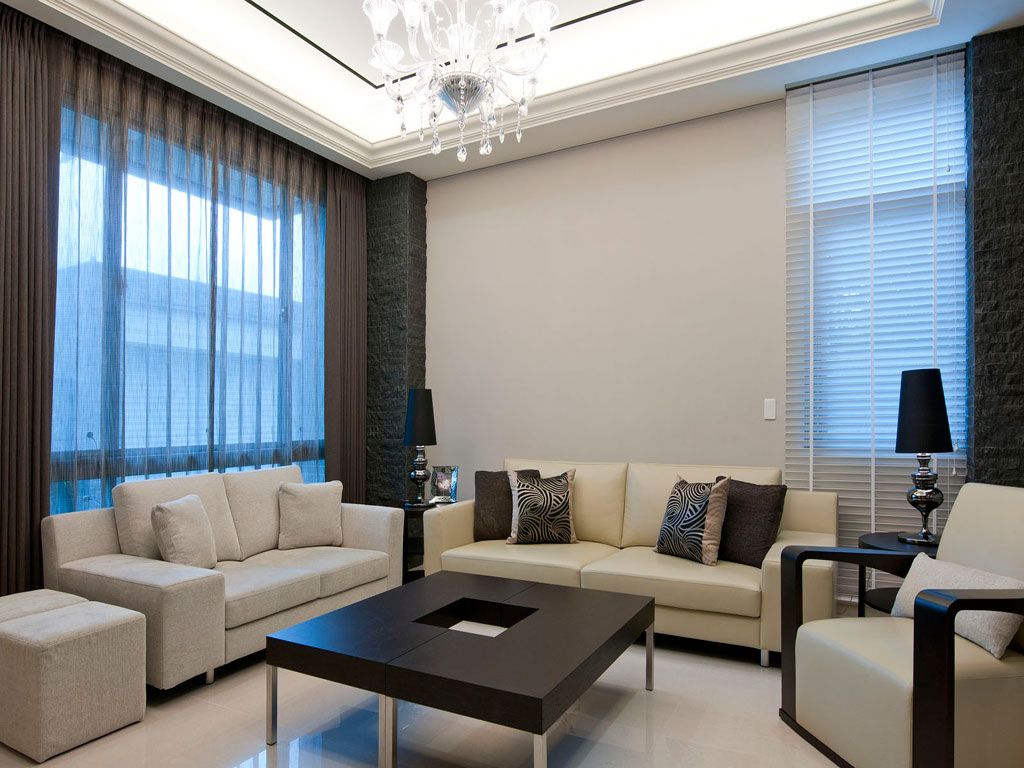 现代家装客厅沙发摆放图 - 效果图