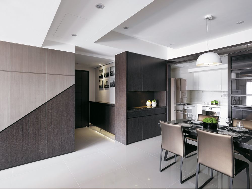 现代时尚餐厅简易吊灯装饰 - 效果图