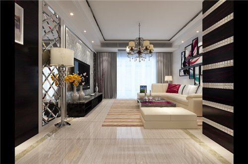 客厅瓷砖铺贴效果图 分享几个客厅贴砖技巧 - 选购指南