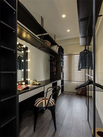 LOFT现代工业风衣帽间装饰 - 效果图