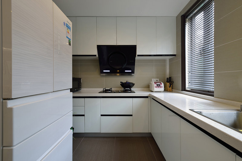 简约宜家整体厨房设计装修案例图 - 效果图