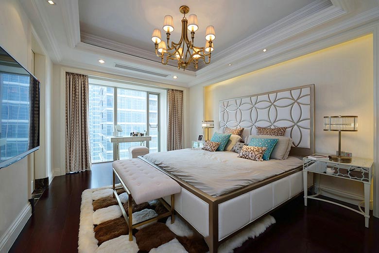 低奢新古典卧室装修效果图