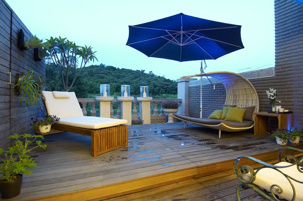 欧式风格别墅露天阳台设计 - 效果图