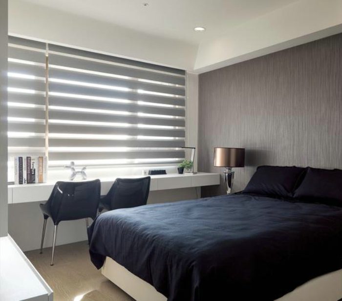 现代简约酒店式卧室装饰效果图