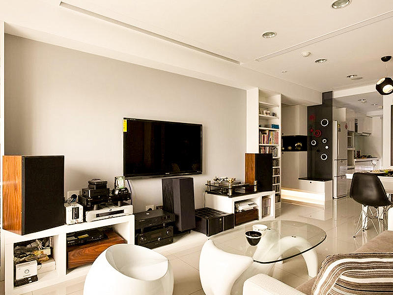 现代简约客厅电视柜隔断效果图