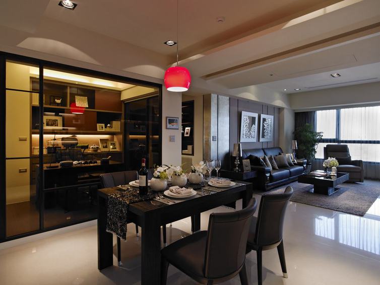 简约中式餐厅装饰效果图