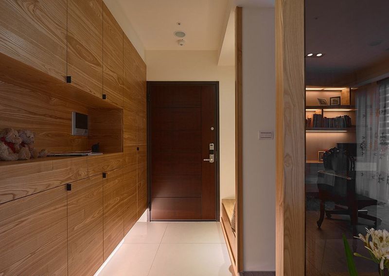 简约田园木质玄关大全 - 效果图