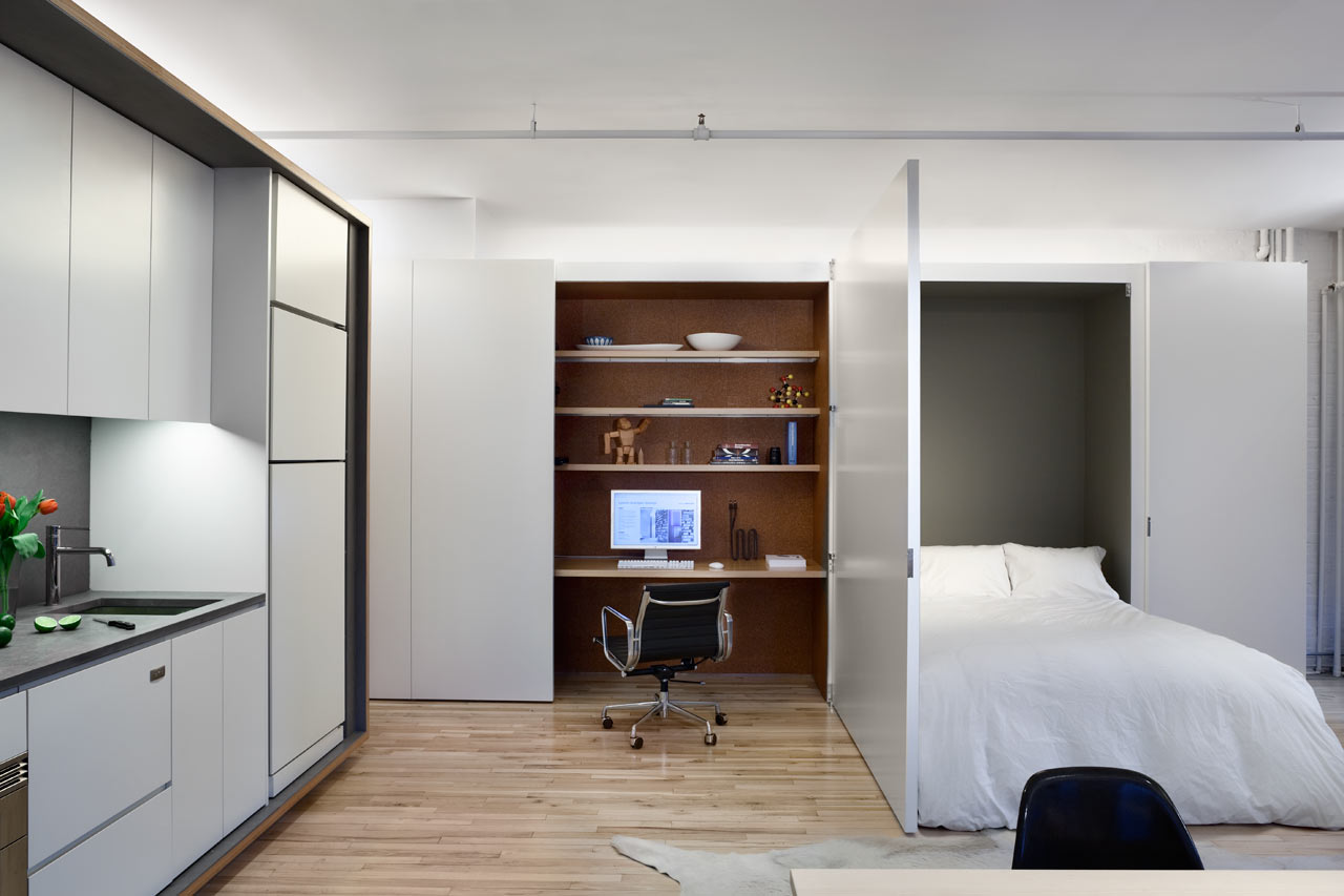 小户型室内简约设计隔断装修图 - 效果图