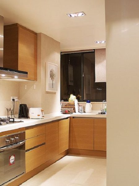 自然简约L型厨房效果图