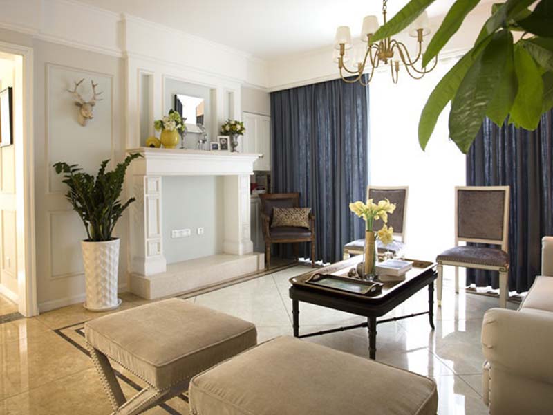 自然浪漫客厅布景效果图