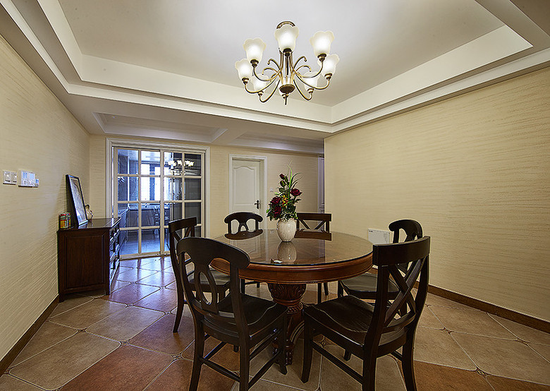 126平悠闲美式餐厅装潢设计图 - 效果图