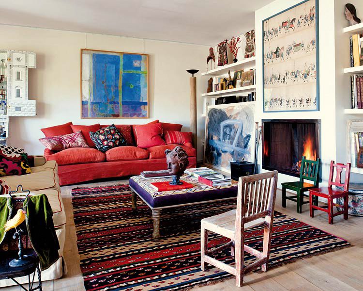 含蓄保守乡村田园风格三居客厅设计装潢图 - 效果图