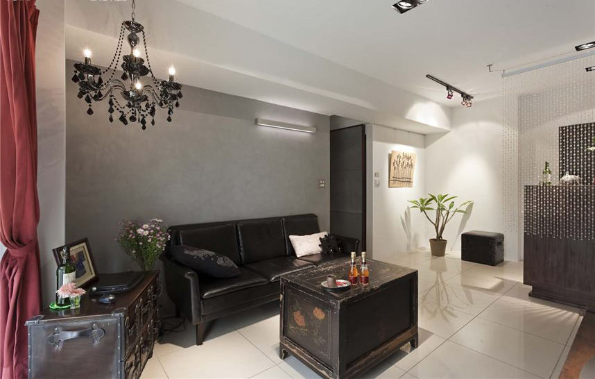 现代复古风打造两居室装修美图 - 效果图