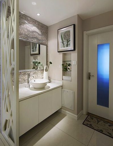 时尚唯美现代风洗手间效果图