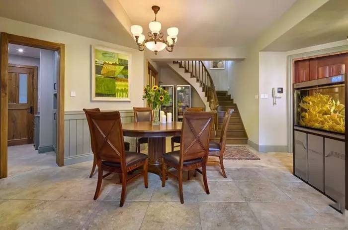 美式田园设计装修风格餐厅装潢效果图