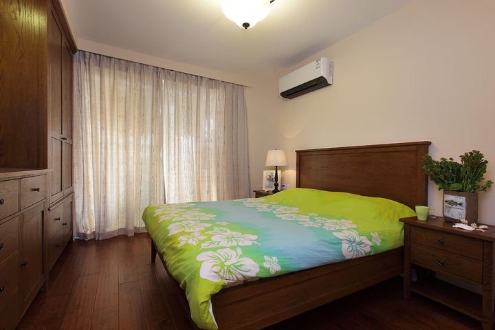 简朴田园风格家居卧室装修案例图 - 效果图