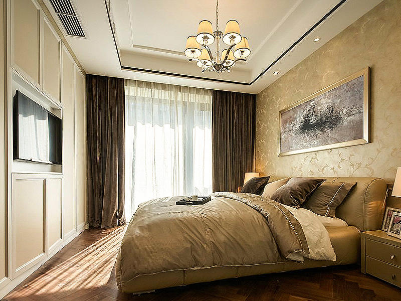 奢华欧式风高端主卧效果图