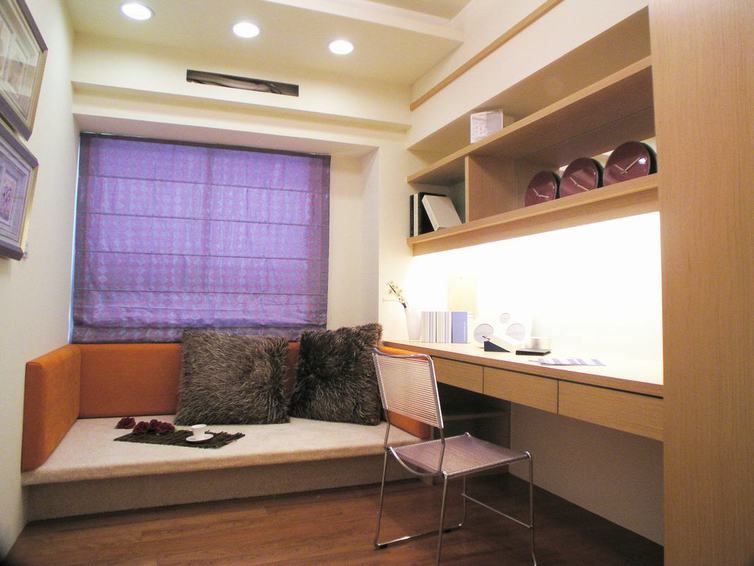 简约现代书房窗帘装饰图 - 效果图