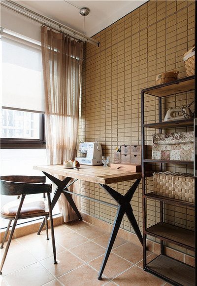 封闭式多功能随意美式阳台设计效果图