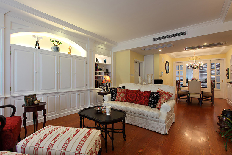 清新美式田园风客餐厅效果图