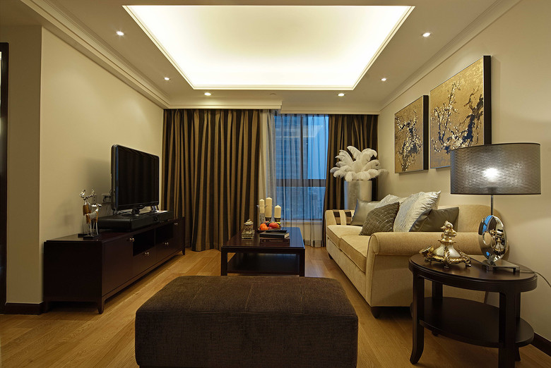 现代新古典风混搭小客厅装饰图 - 效果图