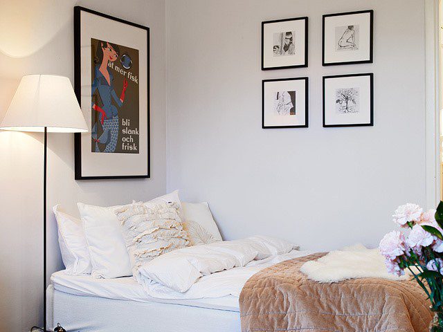 简洁北欧小卧室装饰画欣赏 - 效果图