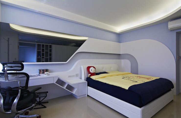 清新蓝色现代创意儿童房设计装修效果图