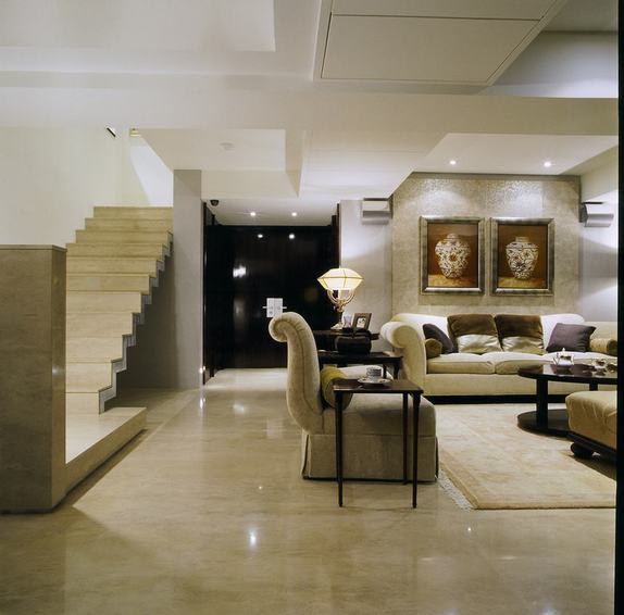 现代复式楼梯简易装饰设计 - 效果图