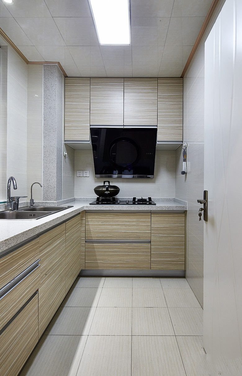 宜家风格L型厨房装饰案例图 - 效果图