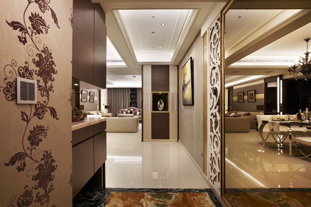 简欧玄关过道吊顶效果图