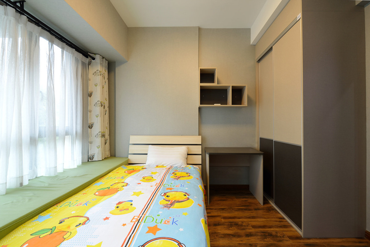 后现代简洁飘窗儿童房设计 - 效果图