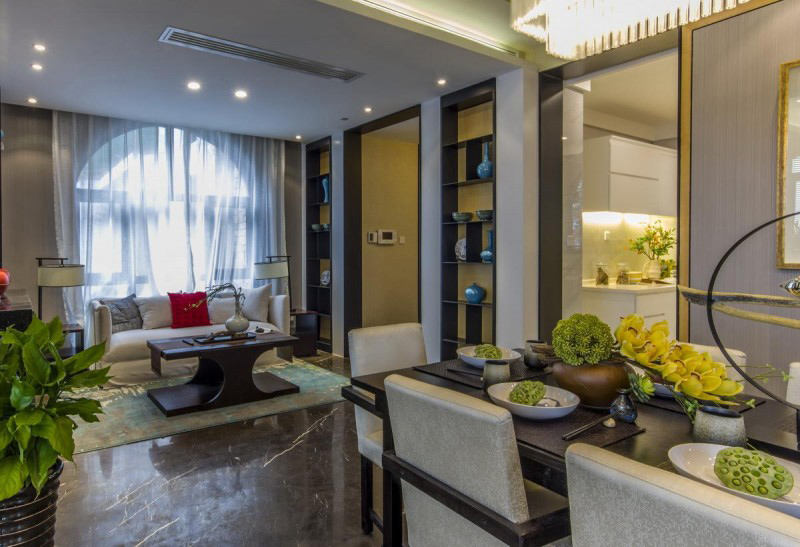 清爽现代中式别墅室内设计效果图