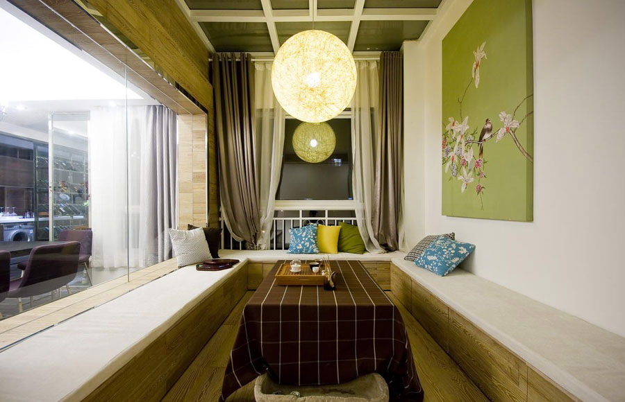 清新休闲混搭家装茶室设计装潢效果图