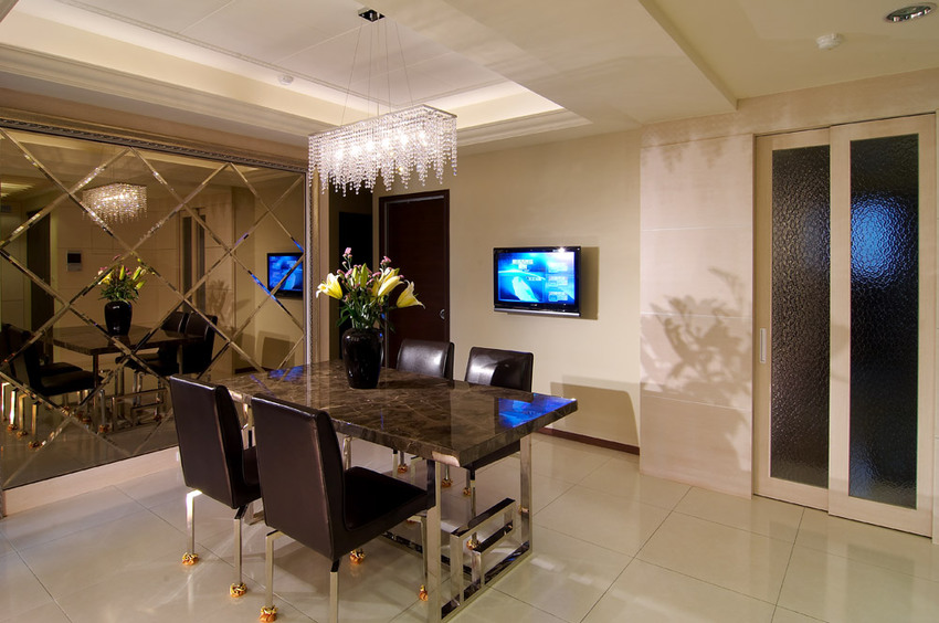 时尚现代简约二居餐厅案例图 - 效果图