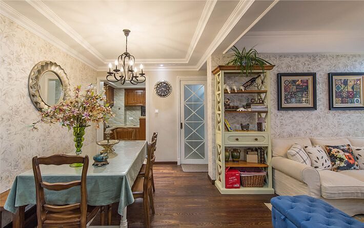 悠闲自然田园风格美式餐厅装饰效果图